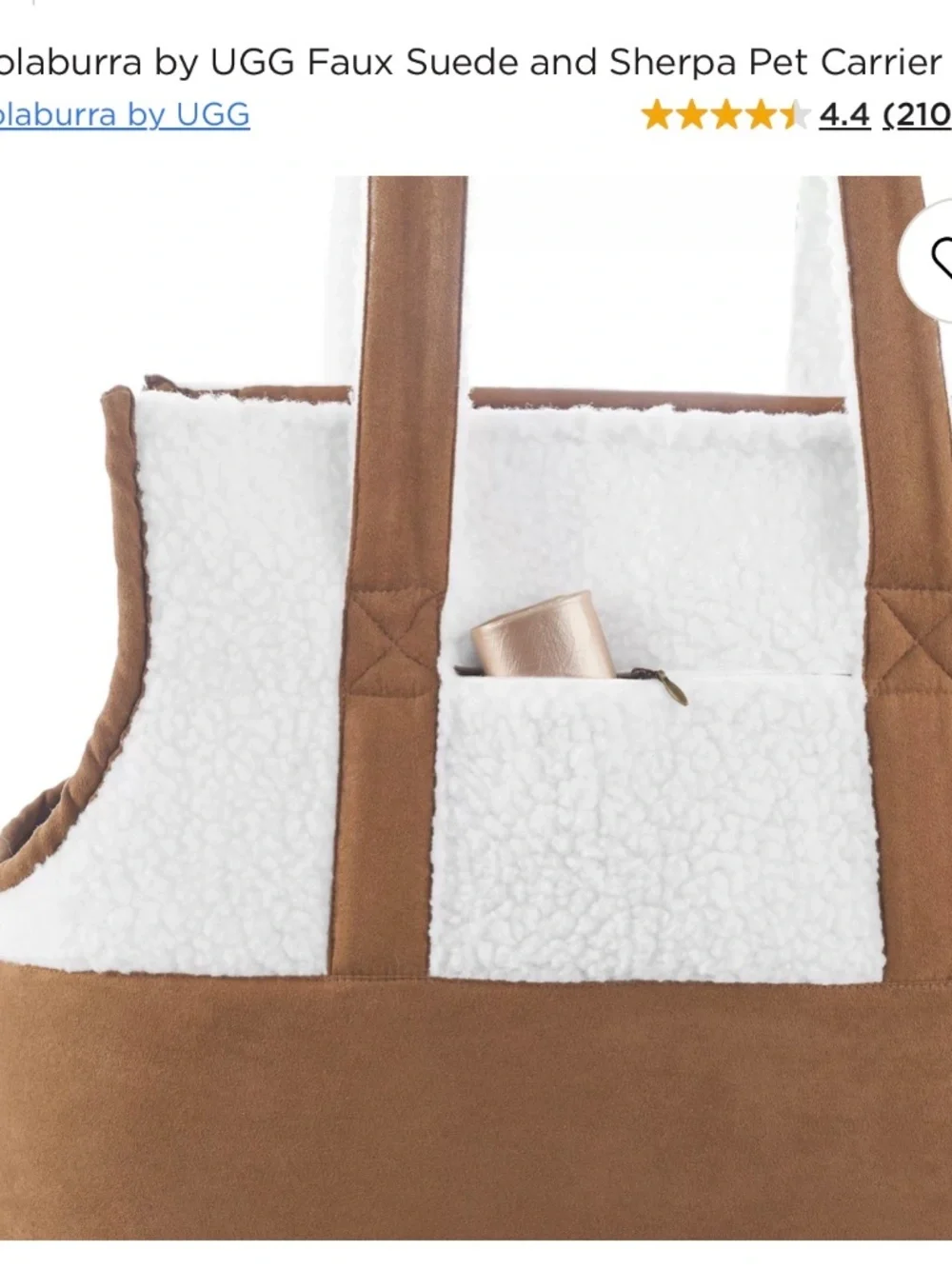 Koolaburra by UGG Faux Suede and Sherpa Pet Carrier